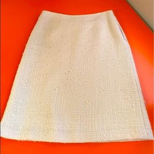 Banana Republic wool vintage cream bouclé skirt